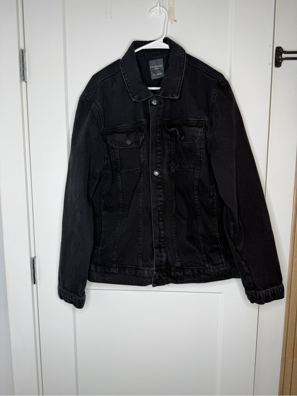 Primark Black Denim Trucker Jacket - Men's Casual